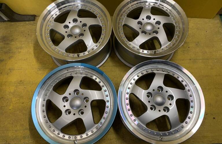 WORK 16インチ　8J 7J　ホイールセット　114.3-5H　インセット　+36 未使用デッドストック　当時物　深リム