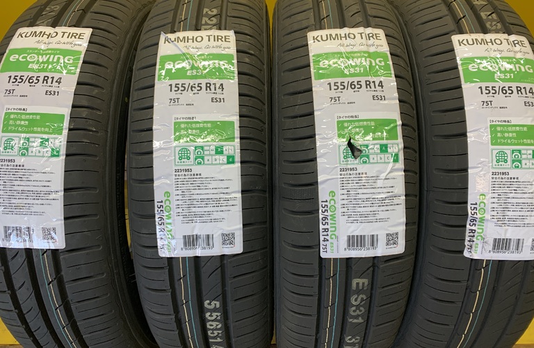 KUMHO クムホ　ECOWING ES31 155/65R14 75T  4本セット 