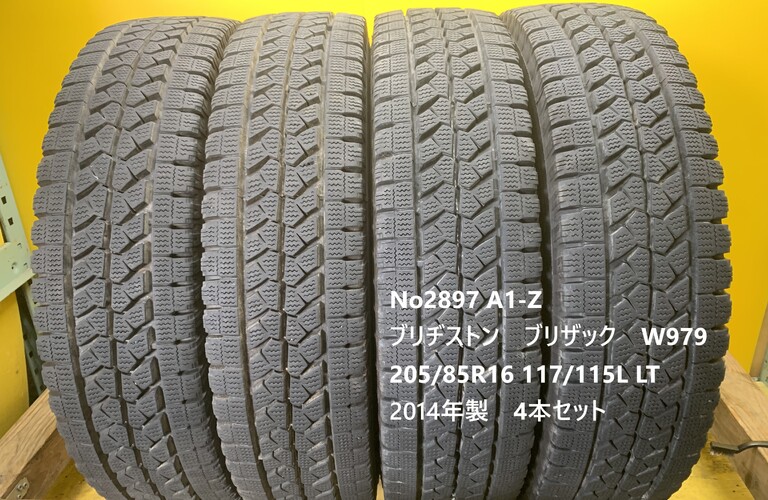 No2897 A1-Z  バリ溝！！ブリヂストン　ブリザック　W979 205/85R16 117/115L LT　4本セット　